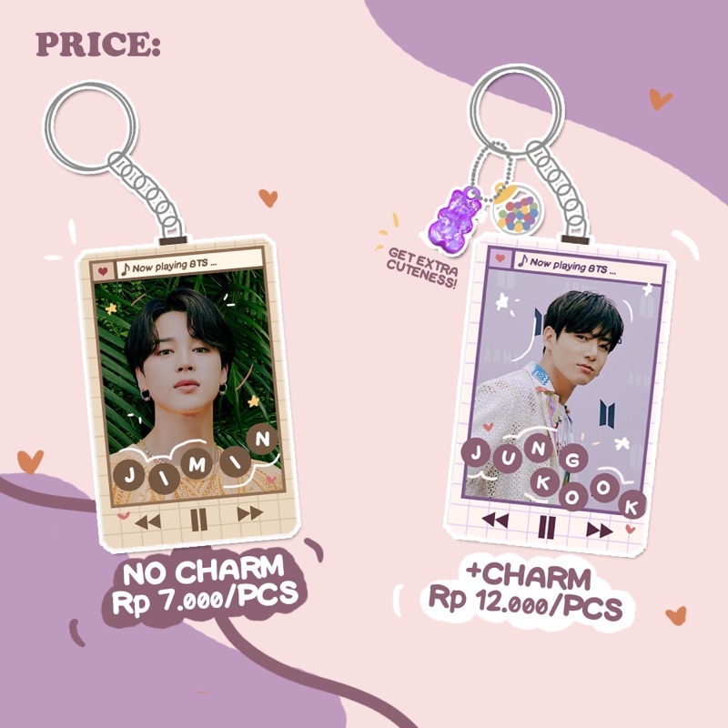 BTS KEYRING KEYCHAIN GANCI GANTUNGAN ACRYLIC KUNCI VOL.2 BANGTAN ARMY