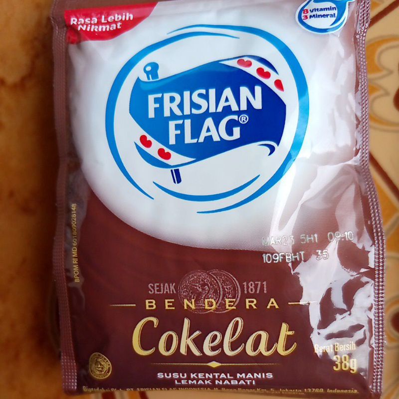 FRISIAN FLAG Sachet Susu Bendera Kental Manis Varian Rasa Coklat Cokelat Putih Vanilla Full Cream Golg