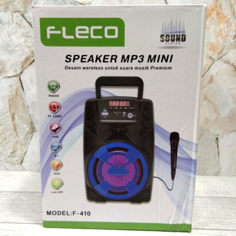 COD✅ Speaker Karaoke Bluetooth F 410 Bonus Microphone // Speaker Bass Box // Fleco 410