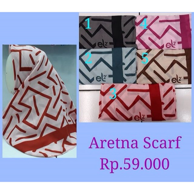 Segiempat El2 By Elhijab Elzatta Aretna Scarf