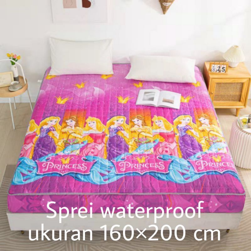 Sprei Waterproof / Sprei Protector bermotif / Sprei anti air ukuran 180x200CM dan 160x200CM-160x200 princess