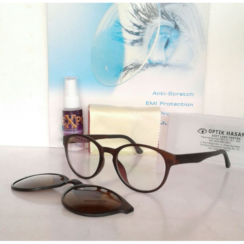 FRAME KACAMATA CLIP ON POLAROID 8946/FRAME KACAMATA MINUS/PLUS