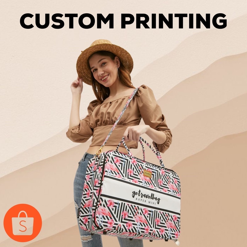 PO CUSTOM KOPERMINI PRINTING UPSIZE & JUMBO/ TAS TAMBAH NAMA / TAS TRAVEL / TAS TRAVEL CUSTOM NAMA (