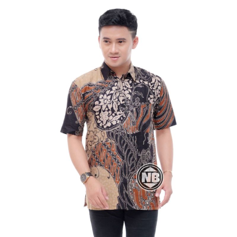 Kemeja batik pria lengan pendek reguler | Batik pria premium