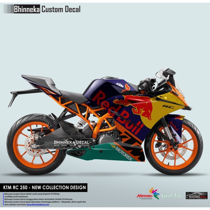 DECAL STICKER KTM RC RED BULL