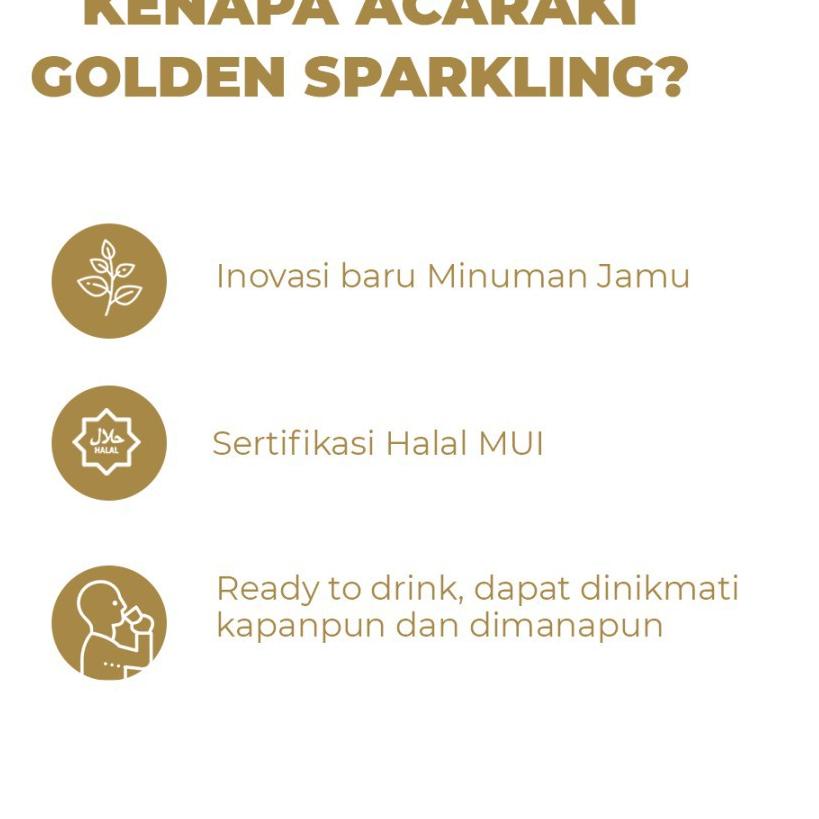 

[KODE PLHDZ] Paket Acaraki Golden Sparkling isi 3pcs 320ml - Kunyit Asem with Soda