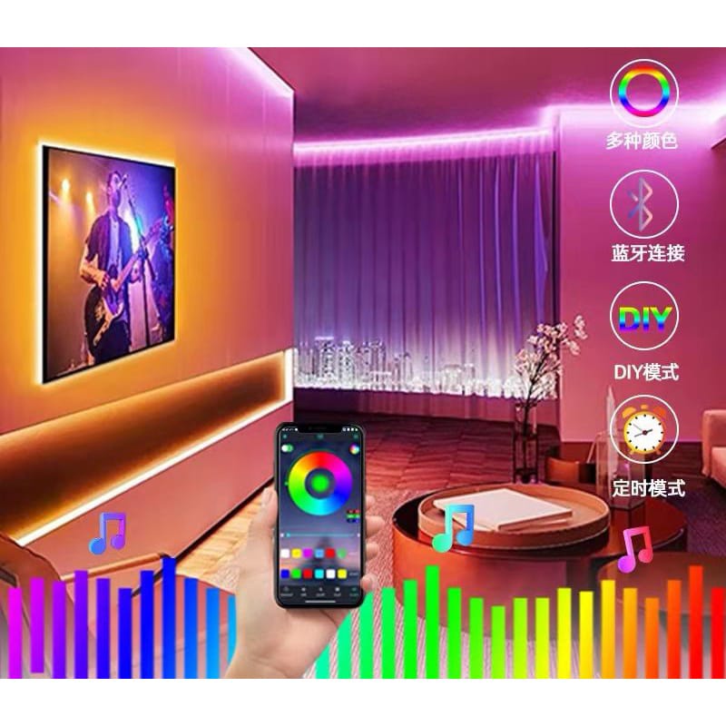 Paket Lampu LED Strip 5050 2835 RGB 5M 10M IP44 IP33 RGB Remote