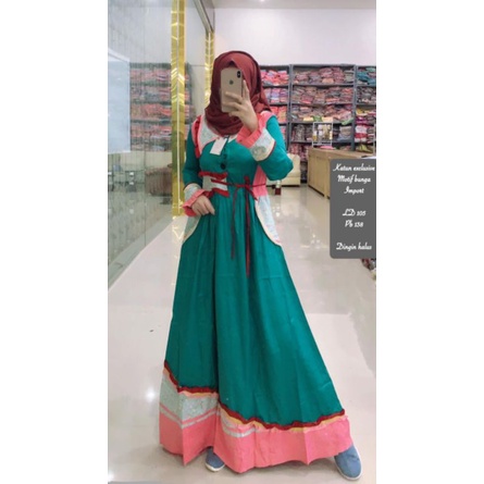gamis Inayah katun exlusive terbaru