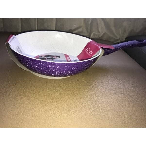 WOK PAN 26CM BOLDE KERAMIK UNGU - SUPERPAN - SUPER PAN - WAJAN