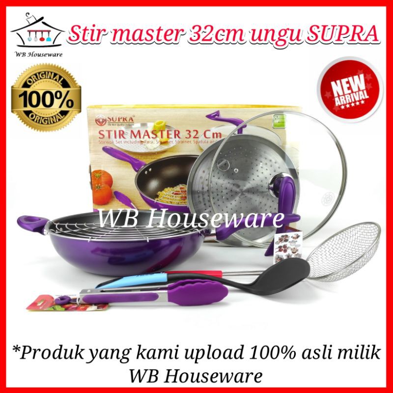 wajan penggorengan set 32cm anti lengket / stir master SUPRA