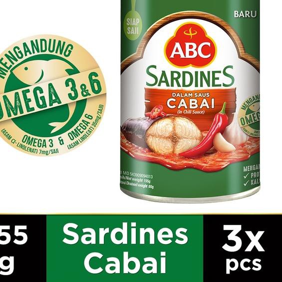 

(kode-234) ABC Sarden Saus Cabai 155 g - Multi Pack 3 pcs .