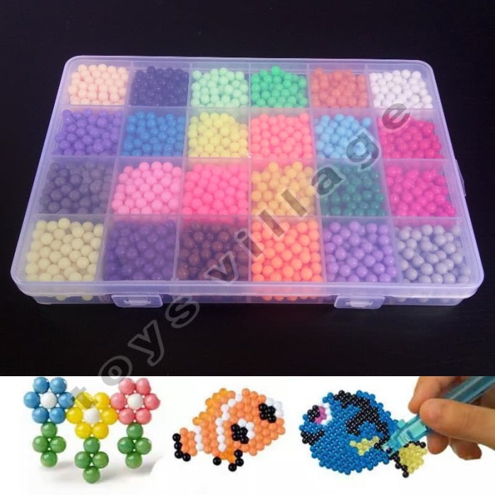 

(TERLARIS) 1 Set Mainan Kreatif Edukasi Anak AquaBeads Aquabead / Beados Refill