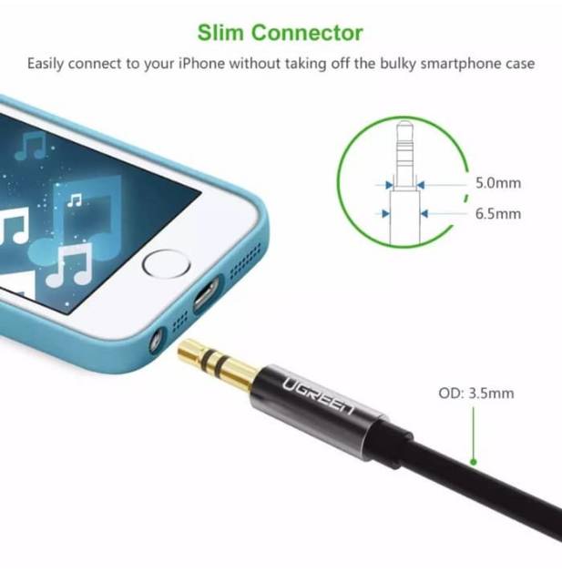 Ugreen Audio Jack Aux 3.5 mm Extension  Male to Female Stereo Adapter Kabel Sambungan Aux 3.5mm