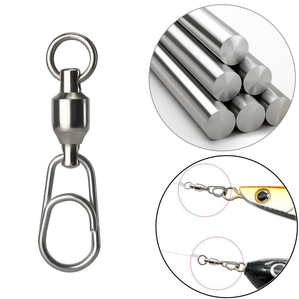 Rebuy Oval Split Rings 10pcs Aksesoris Memancing Alat Pancing Cincin Penghubung Rolling Swivel 8-shape Ring Lure Connector