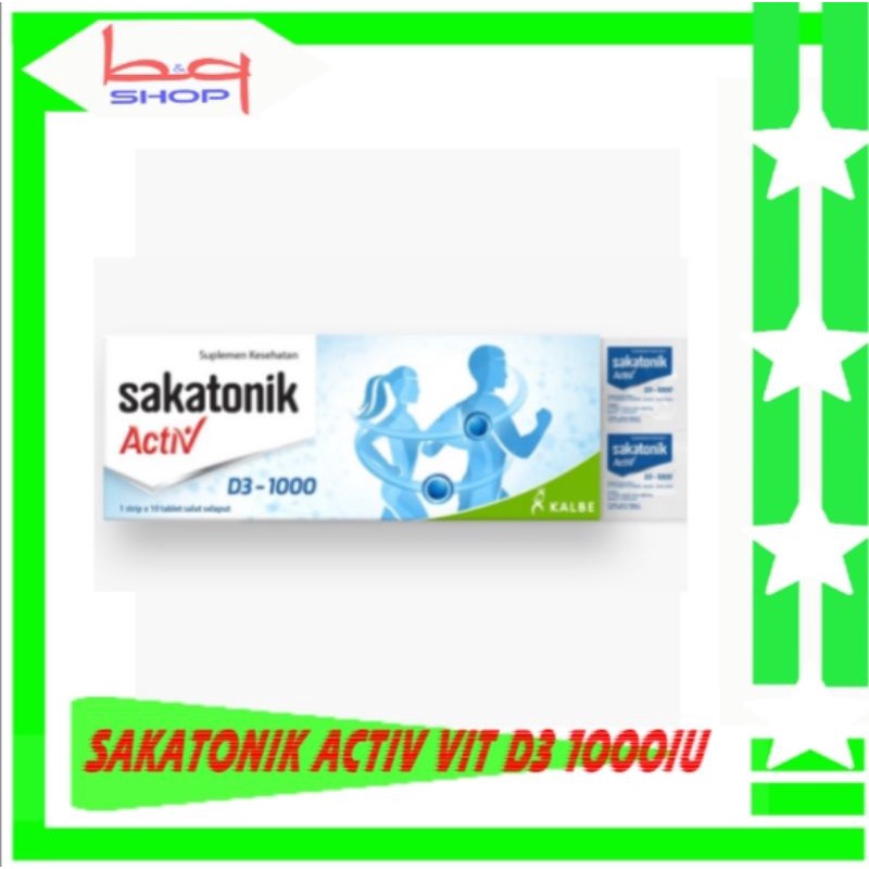 Sakatonik Activ vitamin D3 1000iu 10 tablet