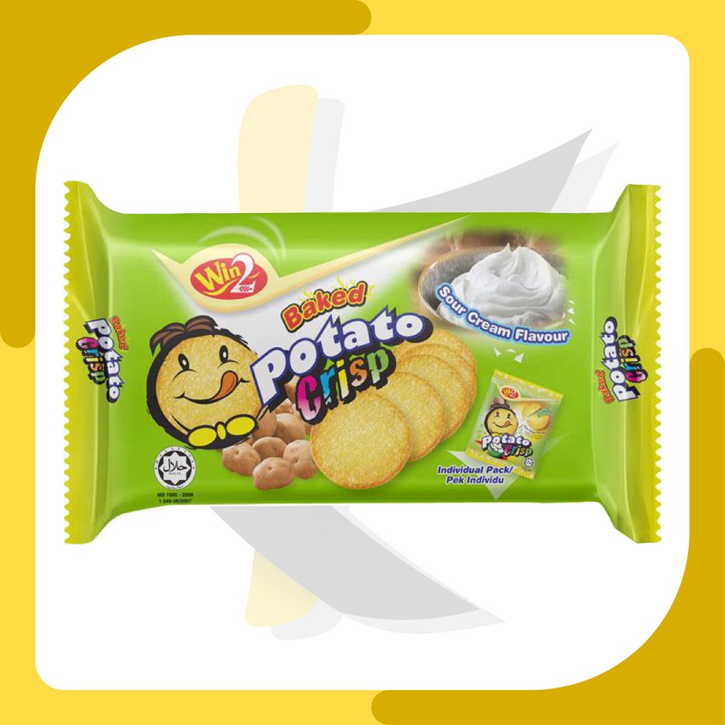 Snack Import Malaysia | WIN2 / Win Win Baked Potato Crisp Sour Cream Snack 120gr