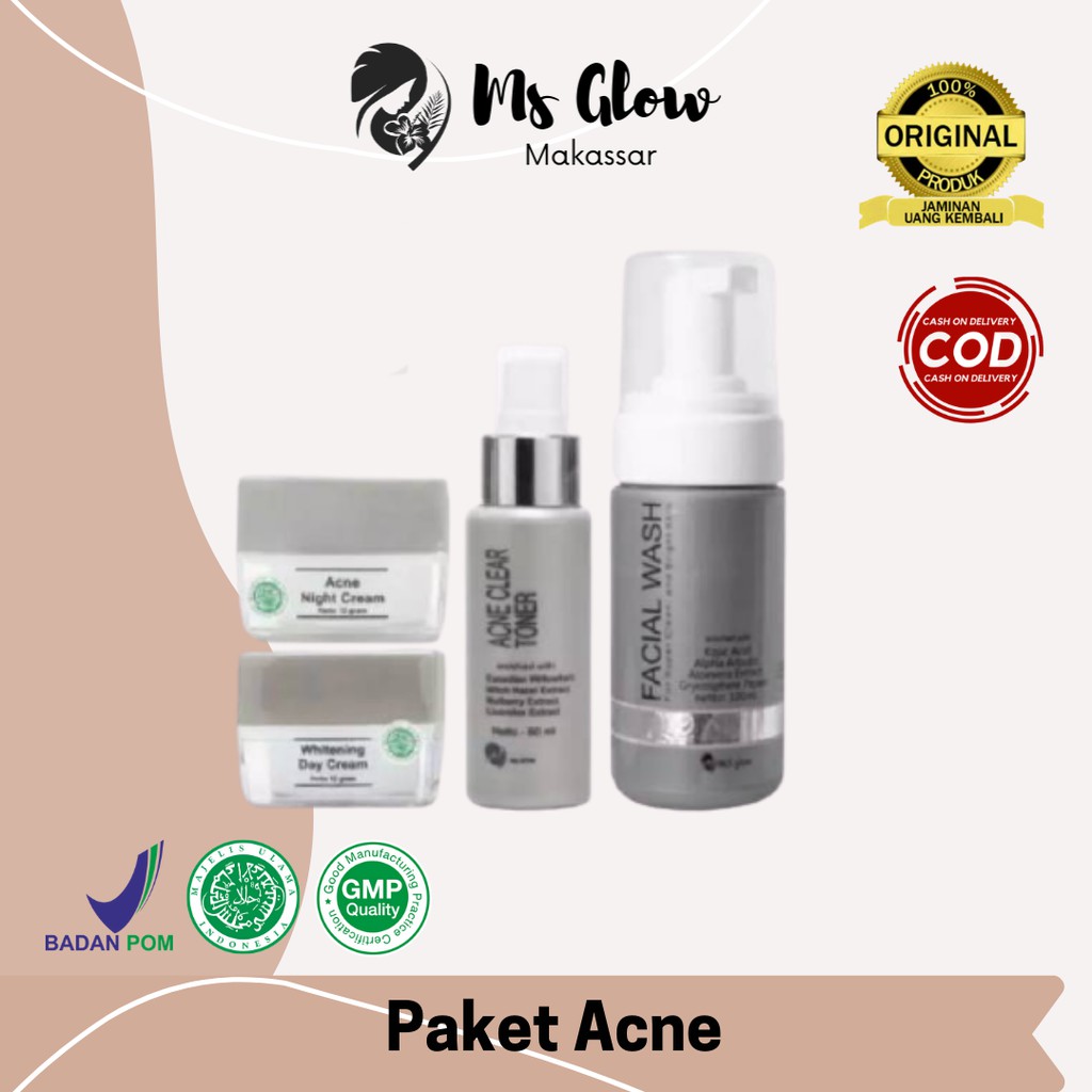 Ms Glow #Free Gift Acne Series Original Barcode Msglow Original - Paket Acne Basic (Paket Jerawat)-7
