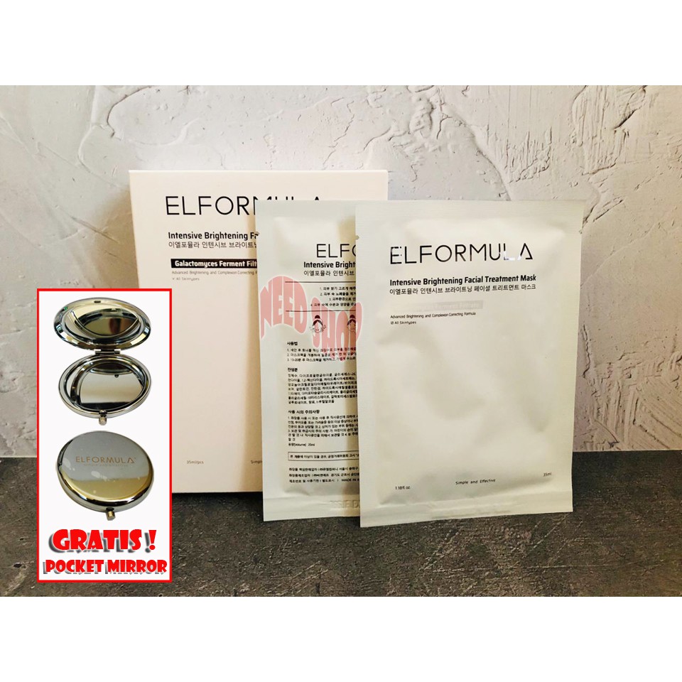 [PER BOX] MASKER ELFORMULA INTENSIVE BRIGHTENING FACIAL TREATMENT MASK 35 ML