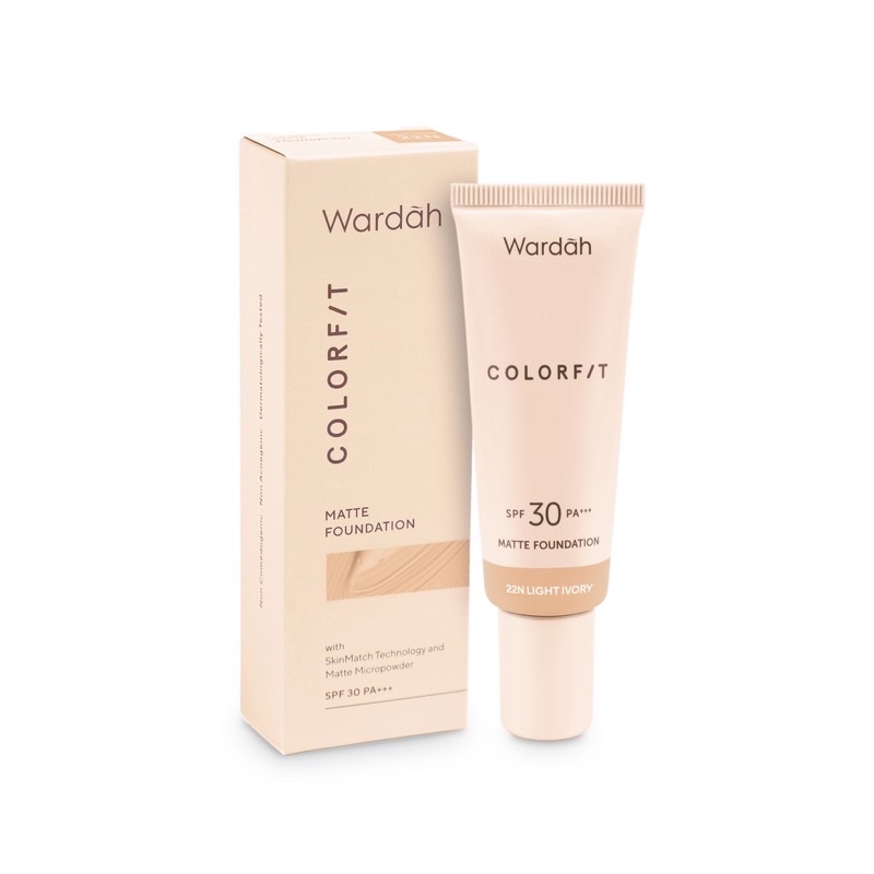 Wardah Colorfit Matte Foundation - Foundation SPF 30 dengan Oil Control &amp; Tahan Lama Hingga 12 Jam