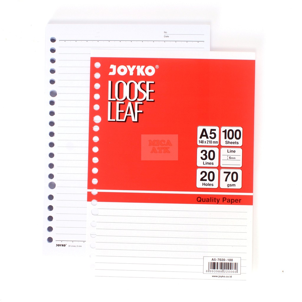 

JOYKO Loose Leaf A5-7020 [ 100 LEMBAR ]
