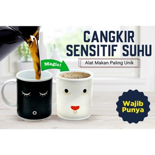  GELAS  MINUM KOPI UNIK MAGIC MUG SENSITIF SUHU CANGKIR TEH 