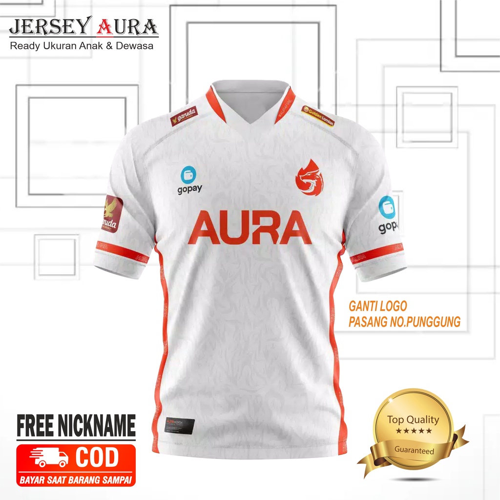 JERSEY AURA TERBARU CUSTOM FREE NICKNAME/JERSEY GAMING AURA/KAOS JERSEY