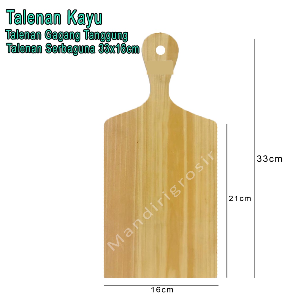 Talenan Gagang Tanggung *Talenan Kayu * Talenan Serbaguna *Uk.33x16cm