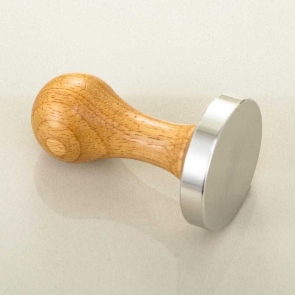 Tamper Kopi Coffee Espresso Tamping Peralatan Perlengkapan Bubuk Stainless Steel Kayu Wood Flat 51mm