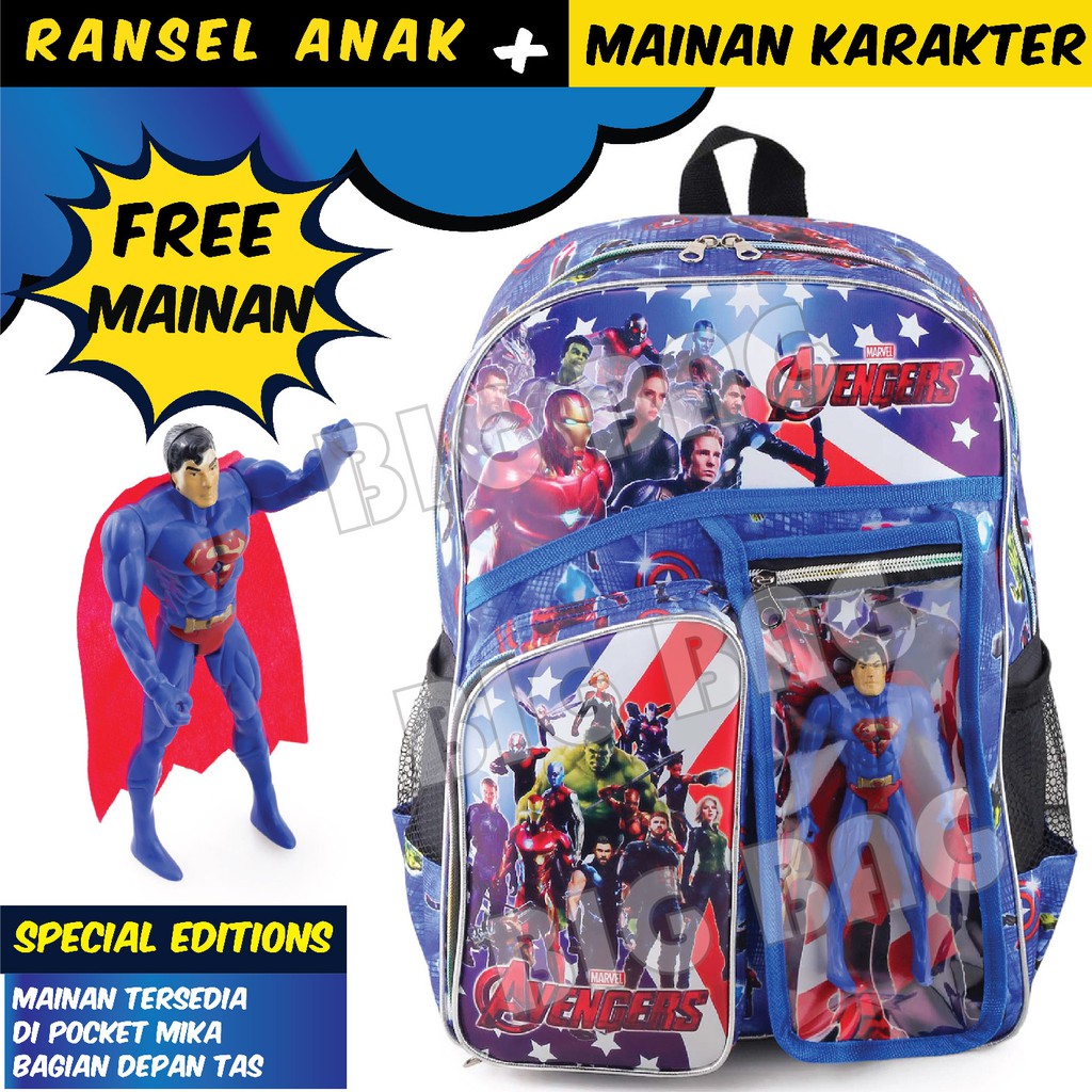 Tas Anak Laki Laki - RANSEL SEKOLAH  - EAST WIND +MAINAN - TAS SEKOLAH ANAK