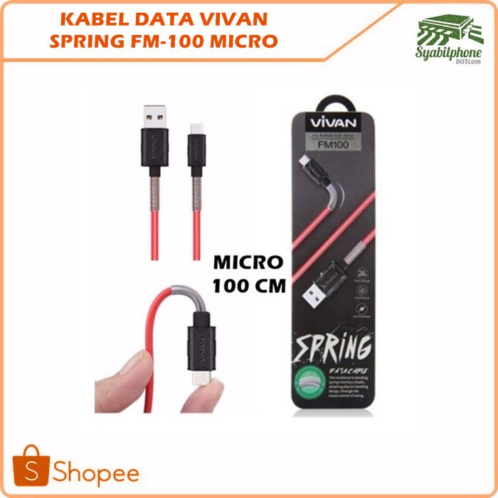 Kabel Data Charger Vivan Micro FM-100 Original