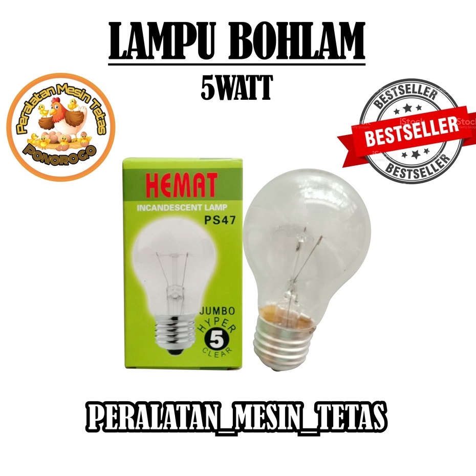 Lampu Pemanas Bohlam Mesin Tetas