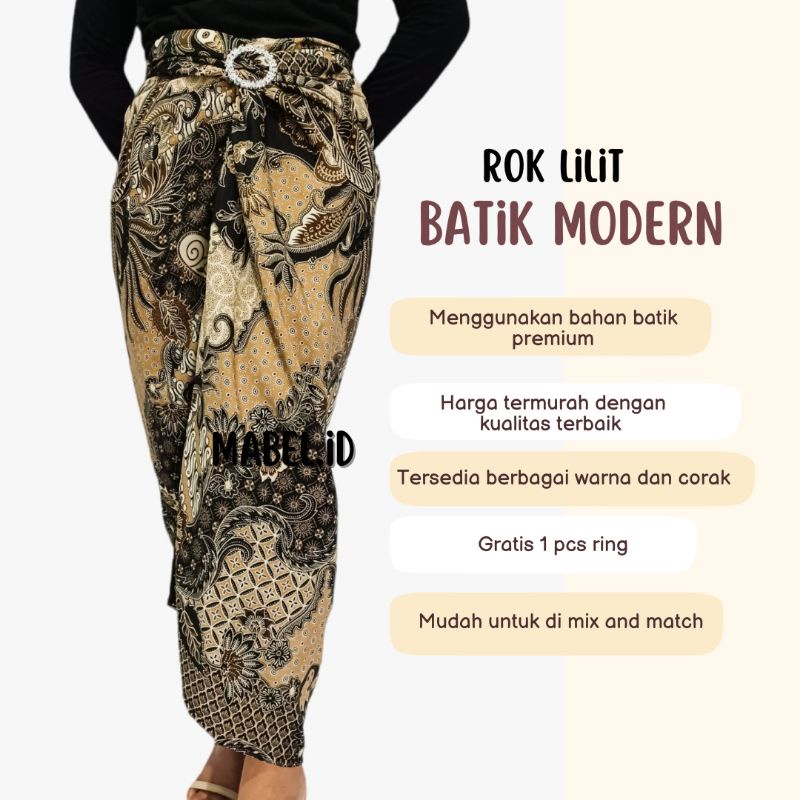 Rok Lilit Batik Modern Wrap Skirt | Bawahan kebaya