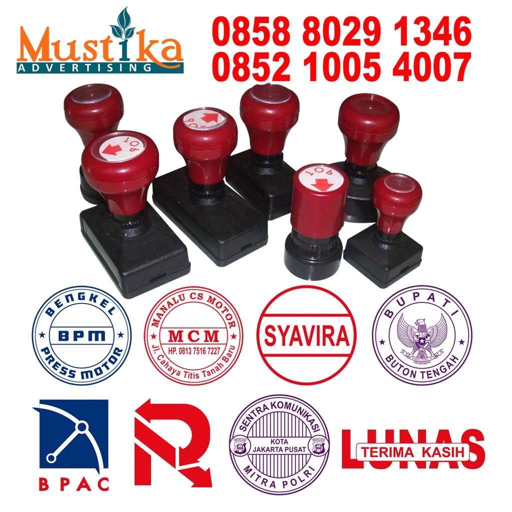 

STEMPEL MURAH BERBAGAI MACAM UKURAN (STANDAR)
