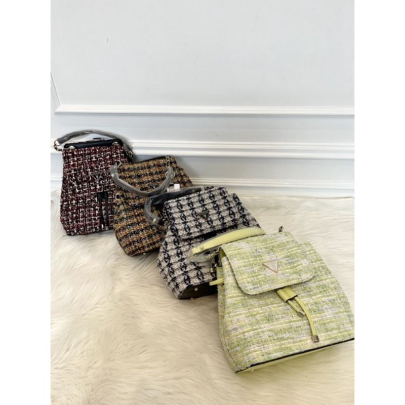 Tas Ransel Guess Cessily Ryan | Gs Tweed | Ransel Rajut