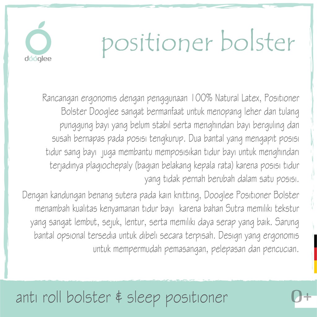 DOOGLEE POSITIONER BOLSTER SUPPORT 0M+