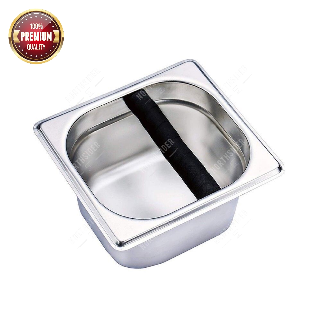 KNOCK BOX STAINLESS STEEL T10cm &amp; T15cm| TEMPAT SAMPAH KOPI ESPRESSO