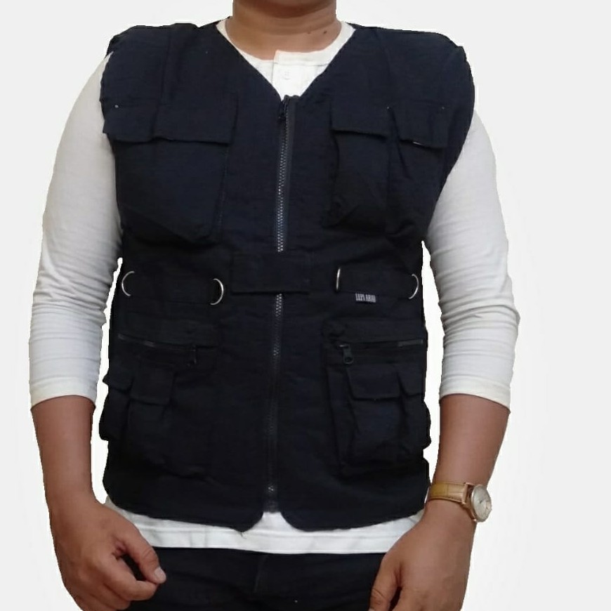 Rompi Motor Vest Canvas Modis Original Music Denim Terbaru Terlaris