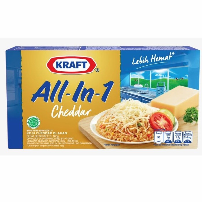 

Keju Kraft All In One Cheddar 165gr – Kraft All in 1 165 gr