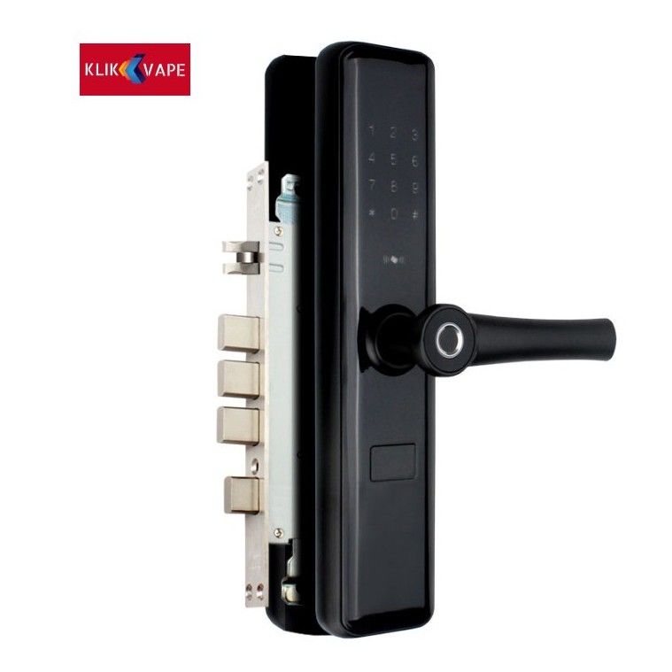 Smart Door Lock With Fingerprint H9200 - BLACK [LEFT] KlikVape Bandung