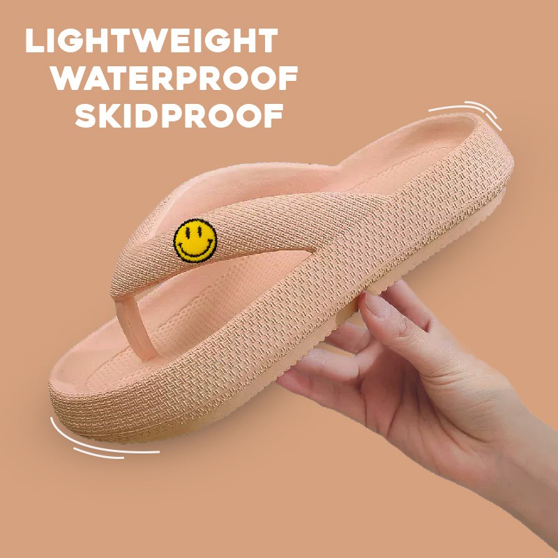 Sandal Jepit Wanita Smile Anti Slip Wonderly Sendal Cewek Karet Jelly Empuk Premium 004