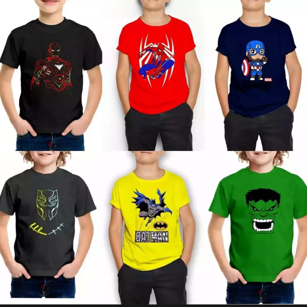 Atasan Kaos Anak Laki-laki Lengan Pendek