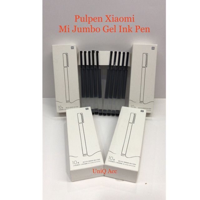 

Original Pulpen Xiaomi - Mi Jumbo Gel Ink Pen Mikuni Japan Gel Ink Ballpoint 0.5mm Black - 10Pcs