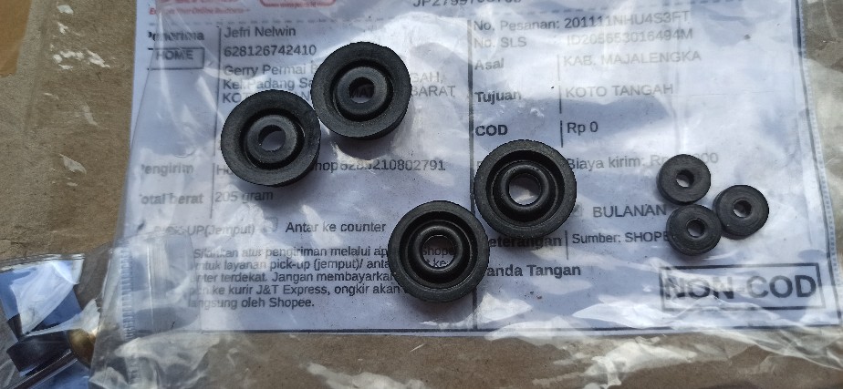 Karet Pompa Lubang Benjamin Od 22 - Klep Pompa Lubang Benjamin Od 22