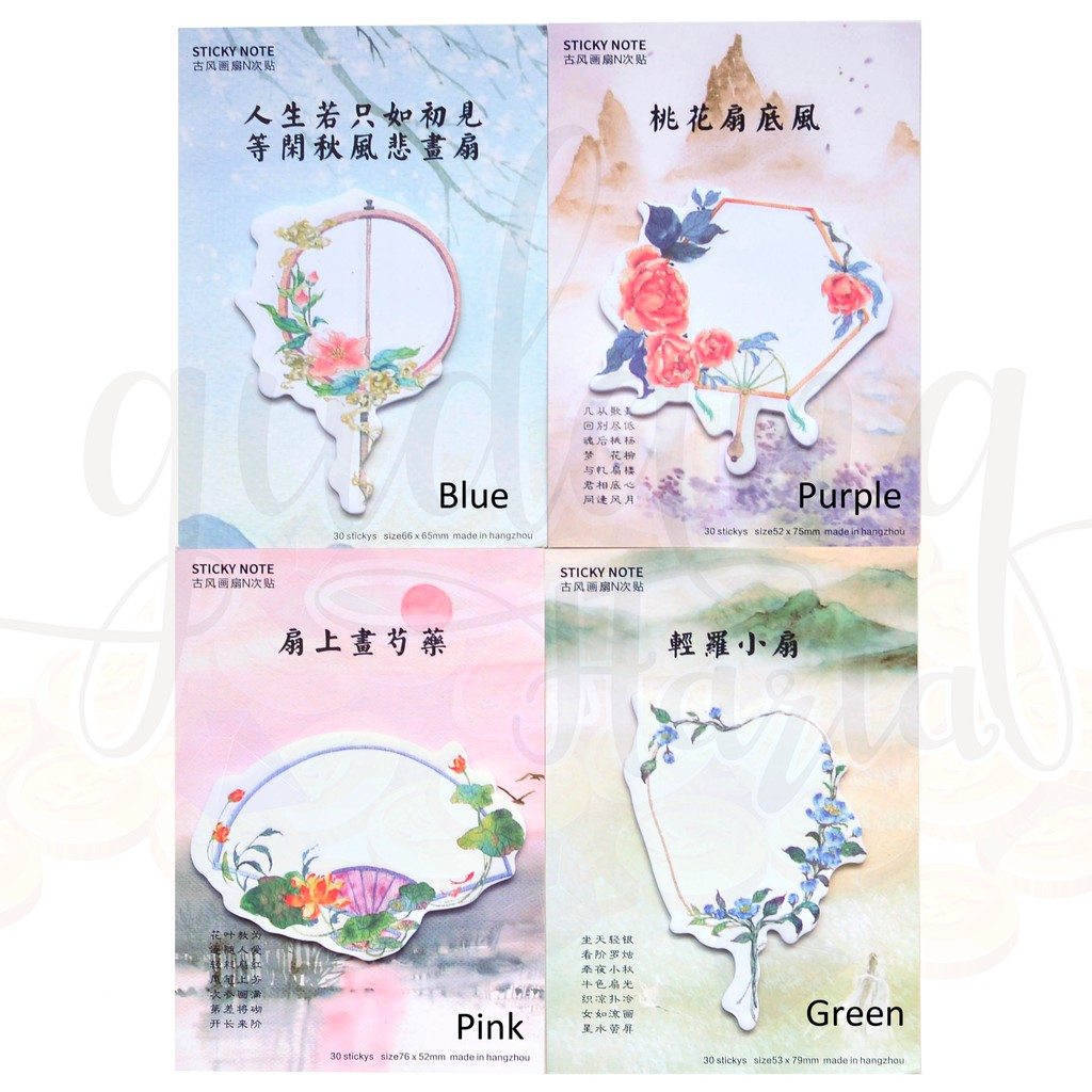 

Sticky Notes Kipas Kuno Oriental Memo Unik Lucu GH 301155