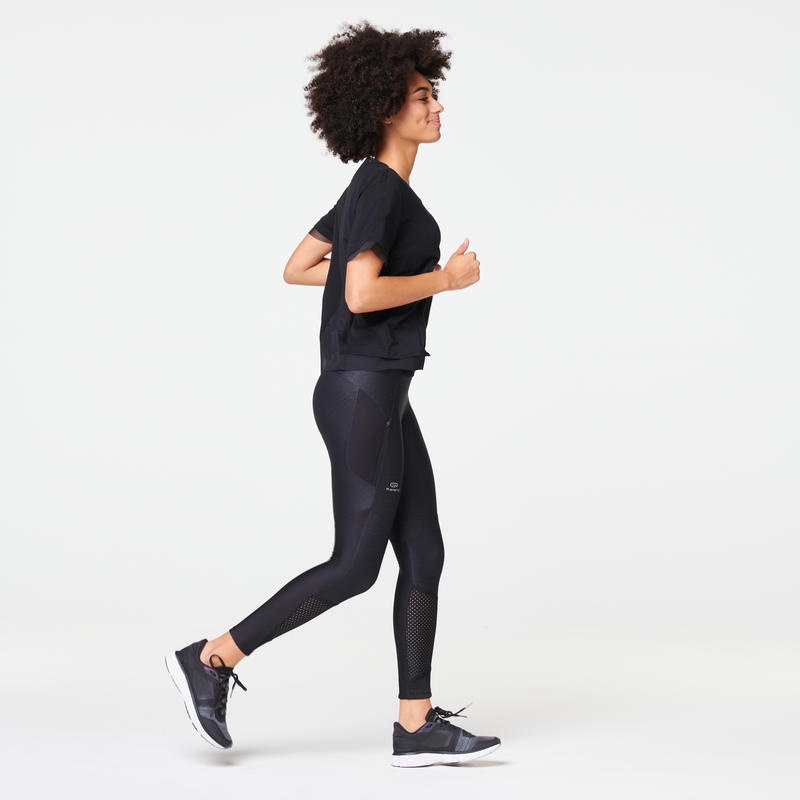 KALENJI Run Dry+ Feel Celana Panjang Legging Ketat Wanita Olahraga Lari Jogging Gym