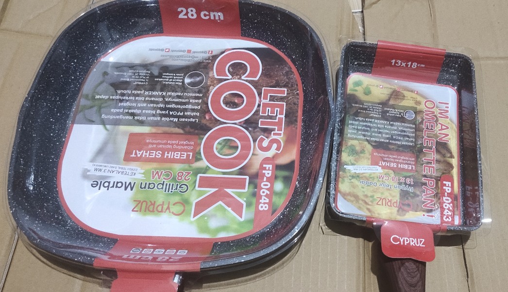 Cypruz - Fry Pan Induksi Marble Bbq 28cm Fp-0648