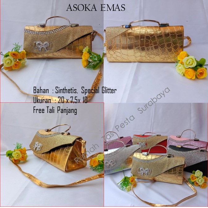 Tas Kekinian,Tas Satin,Tas Clutch,ASOKA EMAS