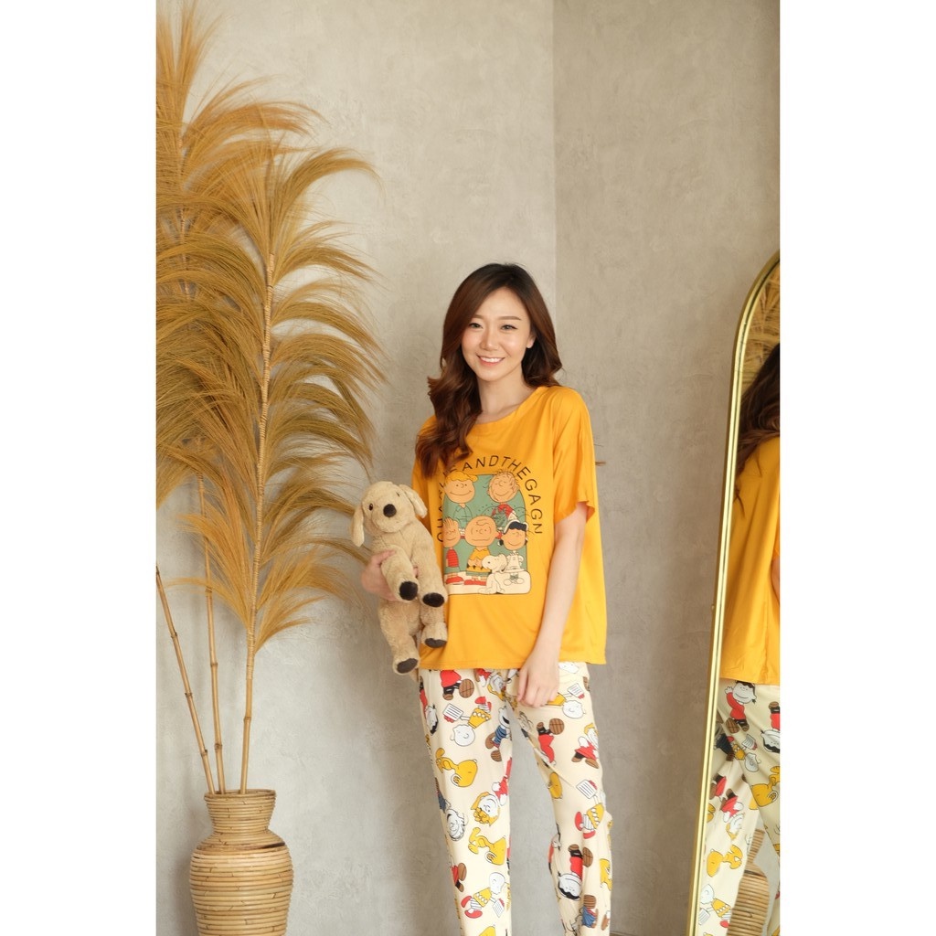 Tee Pajamas Set - Atasan Celana Baju Tidur Setelan Wanita