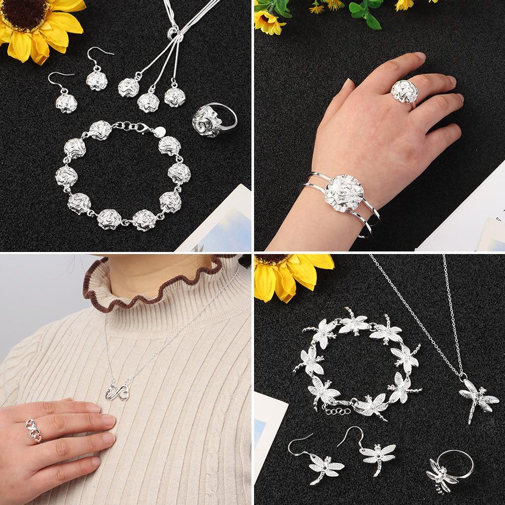 Preva 1set Perhiasan Fashion Kit Indah Capung Hati Bintang Perlengkapan Pernikahan Anting Cincin