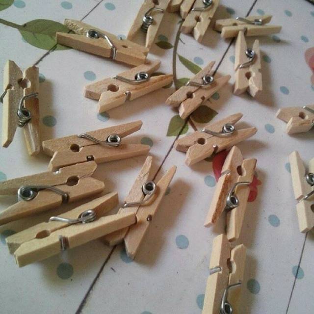 2,5CM WOODEN CLIP / JEPIT KAYU PLAIN